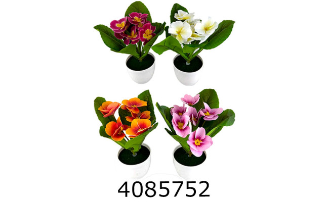 Квіти силікон примула горщик 20см (50) 10-401