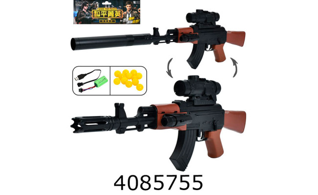 Автомат пулі в кульку + лазер 67см акум. usb-зарядне (18) 2030-1