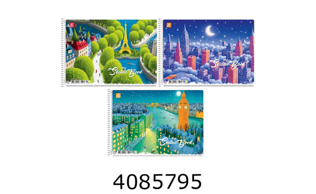 Альбом для малюв. на спір. 20 арк. 100г/м2 Школярик УФ-лак Star (9/108) PB-SC-020-8559