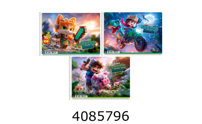 Альбом для малюв. на спір. 20 арк. 100г/м2 Школярик УФ-лак Star (9/108) PB-SC-020-8560