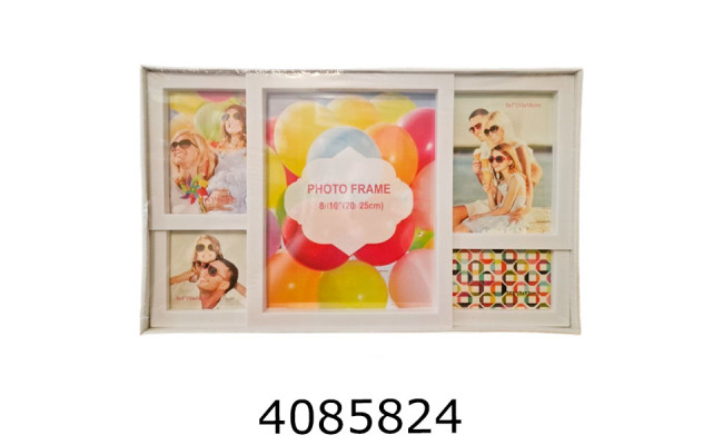 Фоторамка пластик Колаж 5 фото 10*15см білий A-10