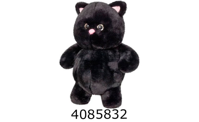Кіт пузатик 35см чорний м'яка іграшка 850