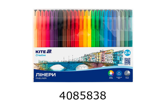 Лінер KITE набір 24 шт. 24кол. 04 мм (12) K-1165