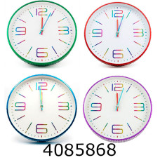 Годинник настінний круглий веселковий 30см 3-24