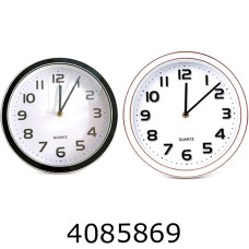 Годинник настінний круглий мікс із золотим обідком 25см 3-29