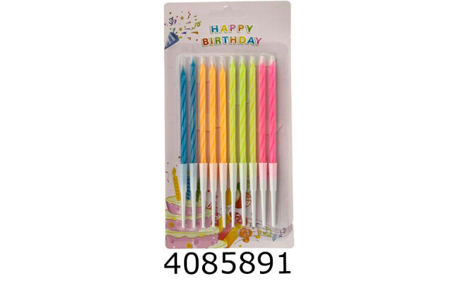 Набір свічки в торт 10 шт 