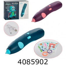 Ручка 3D пластик + трафарет 2 кольора (48) 66-32A