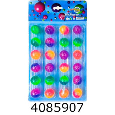 Мяч гумовий пригун 3.2см 24шт. на листі неоновий (36) BT-JB-0071