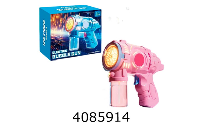 Мильні бульбашки пістолет на батар. 60мл рожевий Big Kids (96) BIGBG085