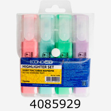 Маркер текст. набір 4шт. Pastel Economix (12) E11016