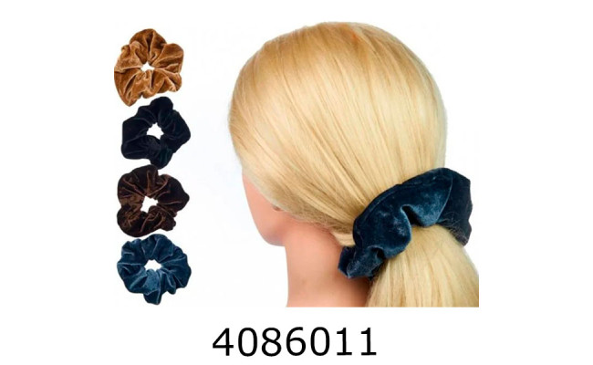 Резинка для волосся об'ємна тканина велика кольор. ціна за 12 шт 1-217292