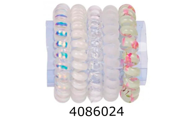 Резинка для волосся Пружинка 5 шт темні ціна за 5 шт 1-217414