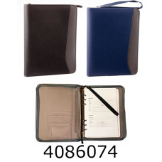 Блокнот А5 кл. 80 арк. шкірзам на блискавці A25-10