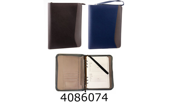 Блокнот А5 кл. 80 арк. шкірзам на блискавці A25-10