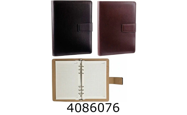 Блокнот А4 кл. 80 арк. на магніті шкірзам кільця 169-16/10-509