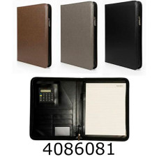 Папка А4 шкірзам на блискавці з калькулятором A4-701