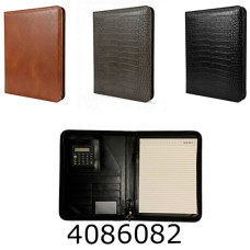 Папка А4 шкірзам на блискавці з калькулятором A4-705