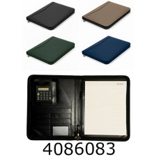 Папка А4 шкірзам на блискавці з калькулятором A4-702