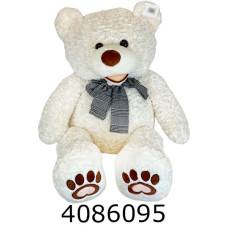Ведмідь 90см з бантом білий 4-79