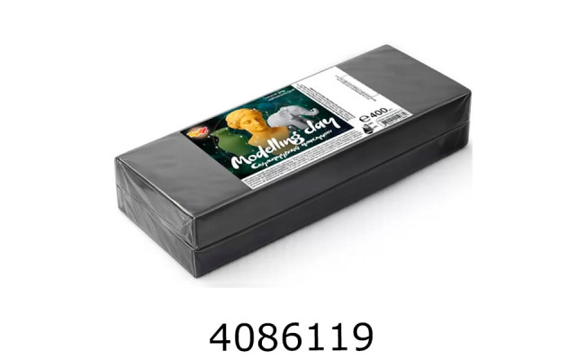 Пластилін Гамма Rudix скульптурний нейтральний сірий 400г. (6) 8940023