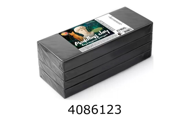 Пластилін Гамма Rudix скульптурний нейтральний сірий 800г. (3) 8980023