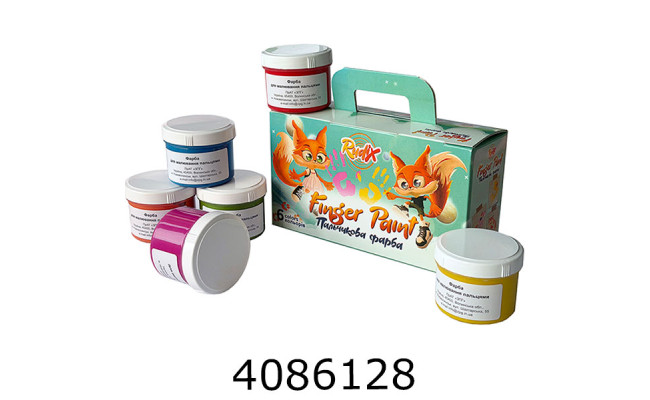 Фарби для мал. пальчиками RUDIX 6кол. 60мл (5) 840603