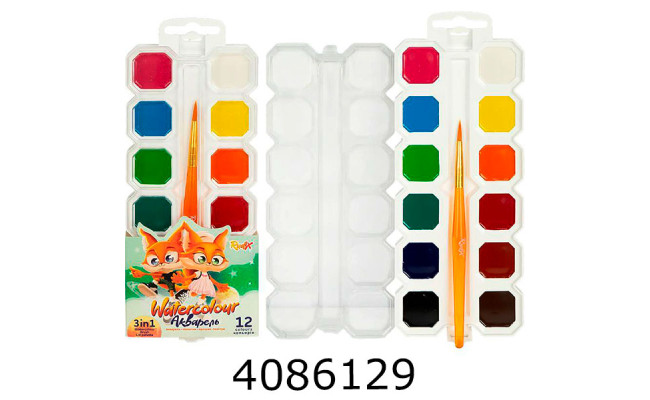 Фарби акв. RUDIX 12 кол. пласт. уп. з/п (12) 811203