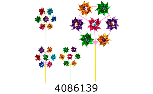 Вітрячок Квітка в кульку 28см ціна за 7 шт (30) M 6234