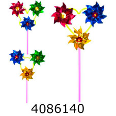Вітрячок Квітка 4 види в кульку 11см ціна за 9 шт (30) M 1747