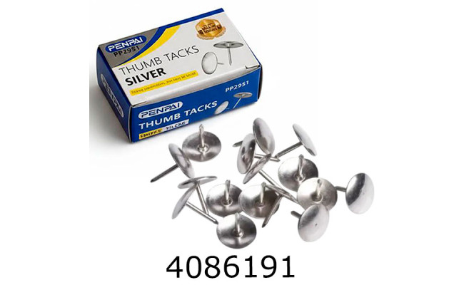 Кнопки гвіздок 100шт. срібні (10) PP2951