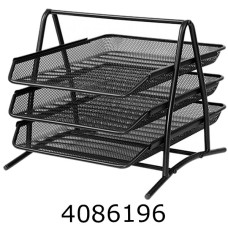 Лоток гориз. збірний 3 відд. метал чорний (12) PP9205