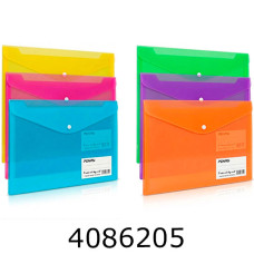 Папка конверт на кнопці А4 неонова (12) PP7704 Папка конверт на кнопці А4 неонова (12) PP7704
