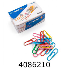 Скріпки 28мм 100шт. круглі кольорові YZW628