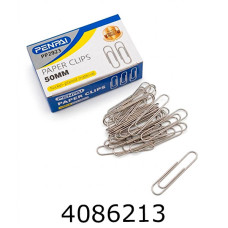 Скріпки 50мм 100шт. круглі нікельовані Penpai (10) PP2923