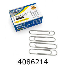 Скріпки 78мм 50шт. круглі нікельовані Penpai (10) PP2924