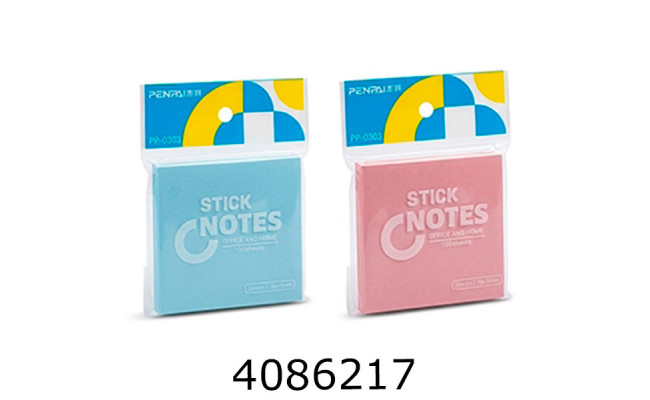 Стікери 76*76мм 100 арк. пастель мікс 4 кольори (12) PP-0303