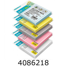 Стікери 76*76мм 50 арк. пастель мікс 5 кольори (30) PP-0303TM