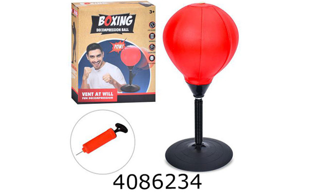 Боксер. набір груша настільна + насос в коробці 19*24*7см (12) MR 1245-2