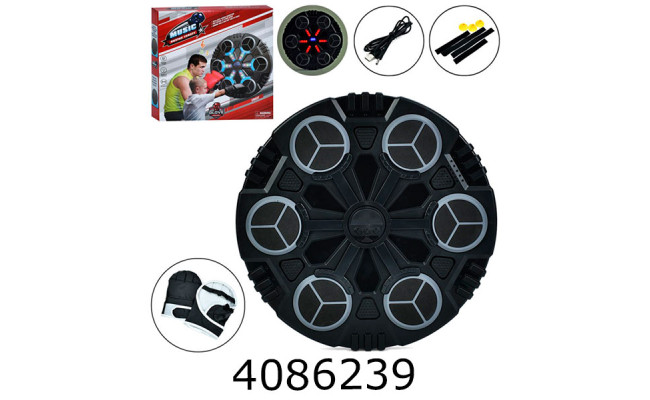 Боксер. набір тренажер-мішень рукавиці в коробці 36*36*7см (6) MS 4645