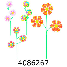 Вітрячок Квітка в кульку 20см 3 види (300) MR 1224