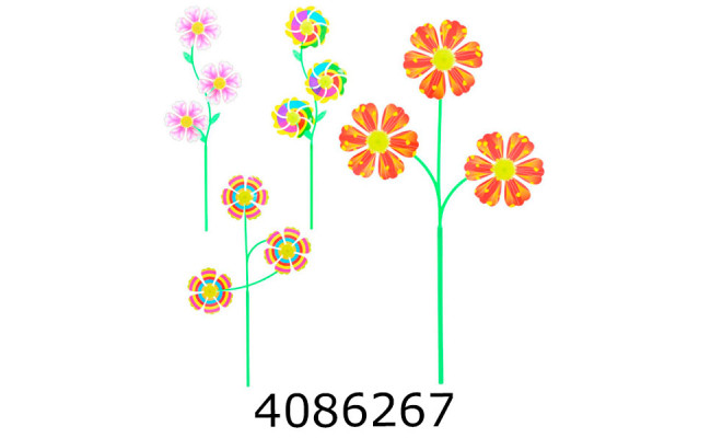 Вітрячок Квітка в кульку 20см 3 види (300) MR 1224