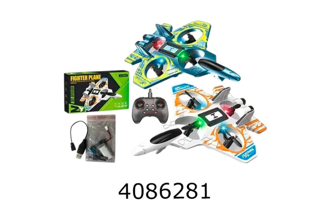 Літак радіо акум. в коробці муз. світло 2 види 25см (12) 479-3
