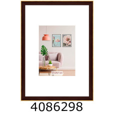 Фоторамка пластик 13*18/12 SA (темно-коричн.золотий обідок з ніжкою)(_) SA1214-12