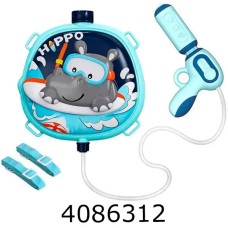 Пістолет водяний з насосом з балоном на плечі в кульку  38*31*7см (24/48) 1060-59