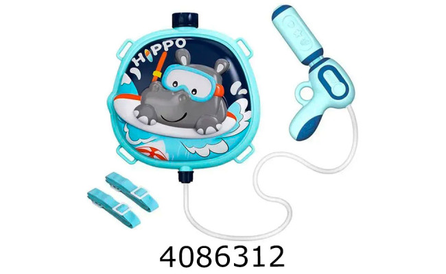 Пістолет водяний з насосом з балоном на плечі в кульку  38*31*7см (24/48) 1060-59