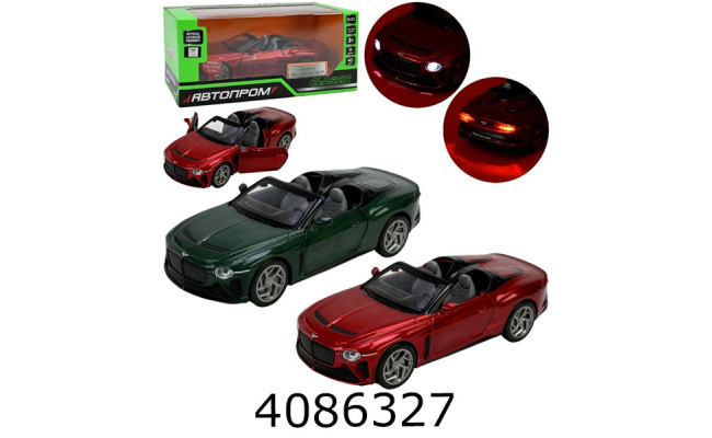 Машинка метал. Bentley Bacalar муз. світ. відкр. двері Автопром (24/48) 68741