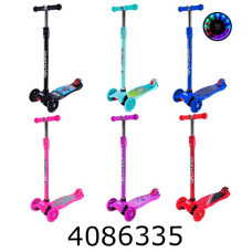 Самокат метал 4 колеса MAXI PU світ. 6 кольорів (10) SC25222