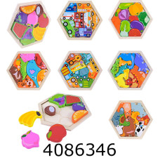 Дерев. іграшка Пазли 7 видів в кульку (160) C9441