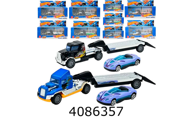 Трейлер в коробці Hot Wheels машинкою 8шт. 2 види (84/168) 6704A