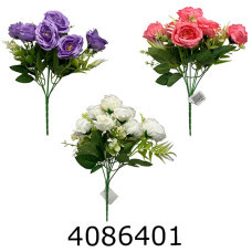 Гілка півонія багатошарова 7 гілочок 29см (2) 1-12